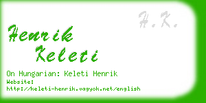 henrik keleti business card